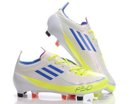 Adidas Soccer Football Shoes blanc/jaune/bleu / 80$ Shoes-11