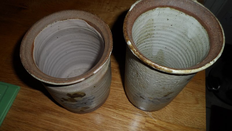 pair of studio pottery brush pots,,??? Sam_0317