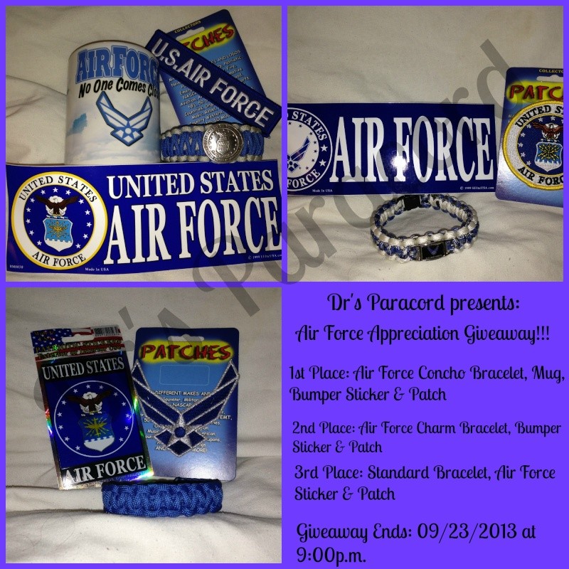 Dr's Paracord Air Force Appreciation Giveaway!! Airfor10