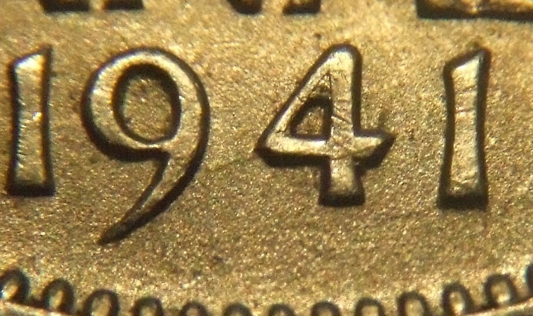 1941 - "4" Partiellement Obstrué (Filled "4") 176-4010