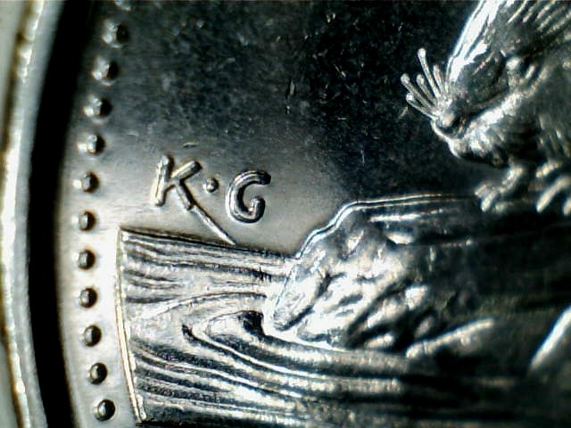 2009 - Dommage au Coin, Lignes Supplémentaires au K de KG (Die Damage, Extra Lines) 2009-310