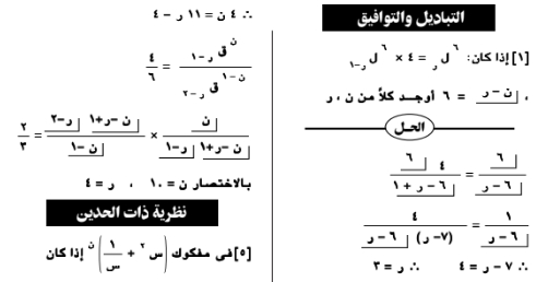مراجعة جبر ثالثة ثانوي في ورقتين.. أهم المسائل في مادة الجبر واقصر طريق لحلها 01105