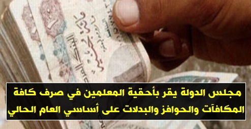 مجلس الدولة يقر أحقية المعلمين في صرف المرتب والمكافأة على اساسي 2019 "مستند" 14168