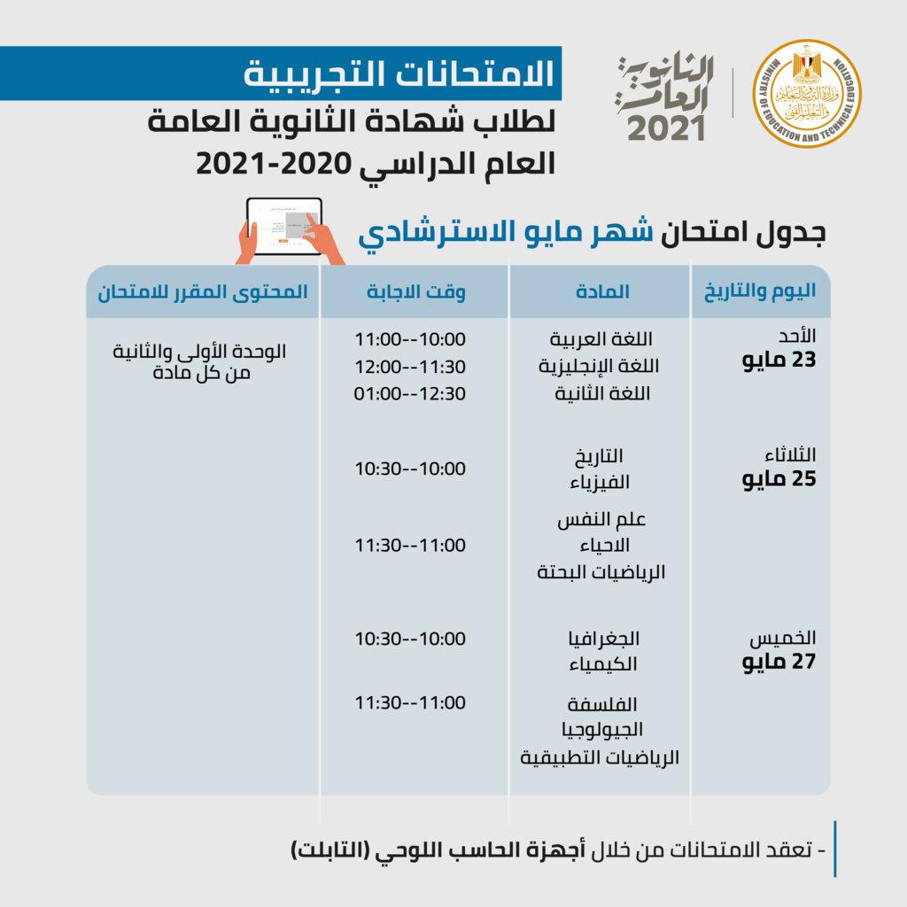  ملخص قرارات وزير التربية والتعليم بخصوص امتحانات الثانوية العامة 2021 2144