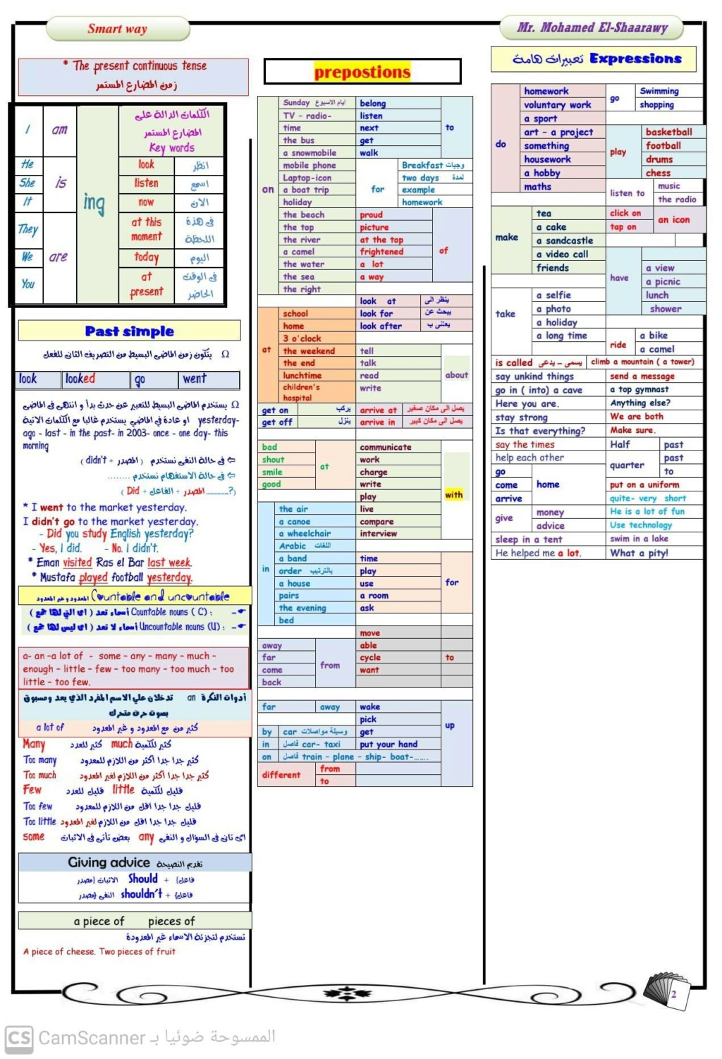 براجرافات -  براجرافات الصف الاول الاعدادي الترم الأول 2024 مستر ممدوح حمدان  21825