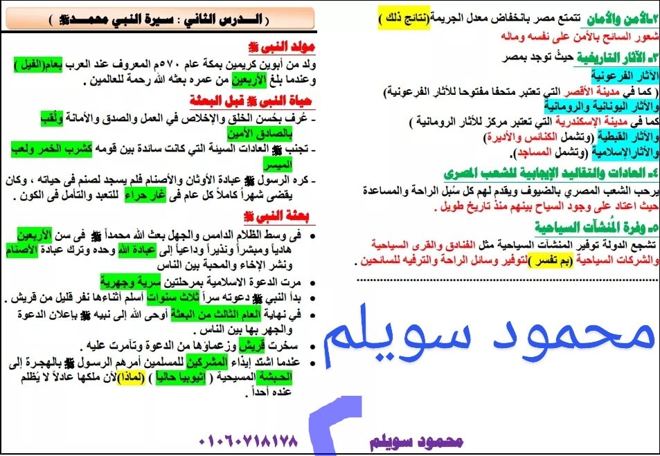  مراجعة دراسات اجتماعية الصف الخامس الابتدائى منهج شهر مارس في 5 ورقات.. أ / محمود سويلم  22348