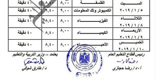 شوقي: حساب عسير لمن زور توقيعي على جدول أولى الثانوي "المفبرك" 2528