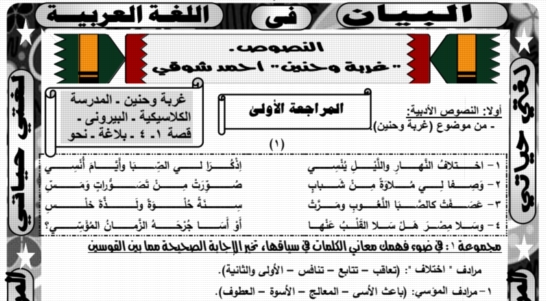 مراجعة لغة عربية الثانوية العامة 2020 أ/ سامح صبح 28112