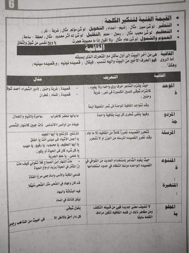 توقعات امتحان اللغة العربية للثانوية العامة 2023 31783