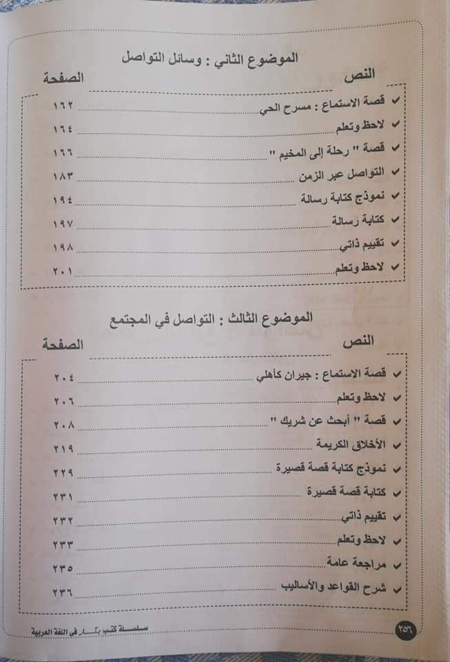منهج اللغة العربية للصف الثاني الابتدائي ترم ثان 2020