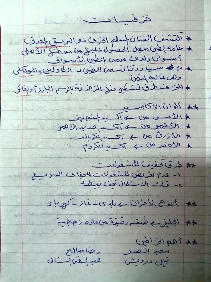 مراجعة ليلة الامتحان تربية فنية للصف الثالث الاعدادي 2020 مستر/ عاطف اليماني