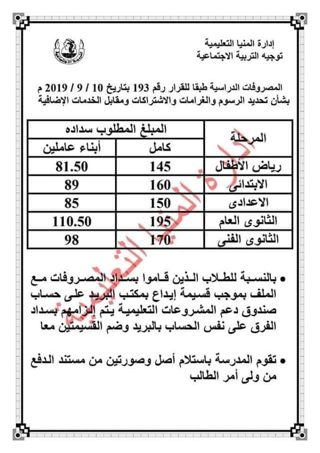 "التعليم" توجه بسرعة سداد مصروفات المدارس من خلال منافذ فوري ومكاتب البريد 42125