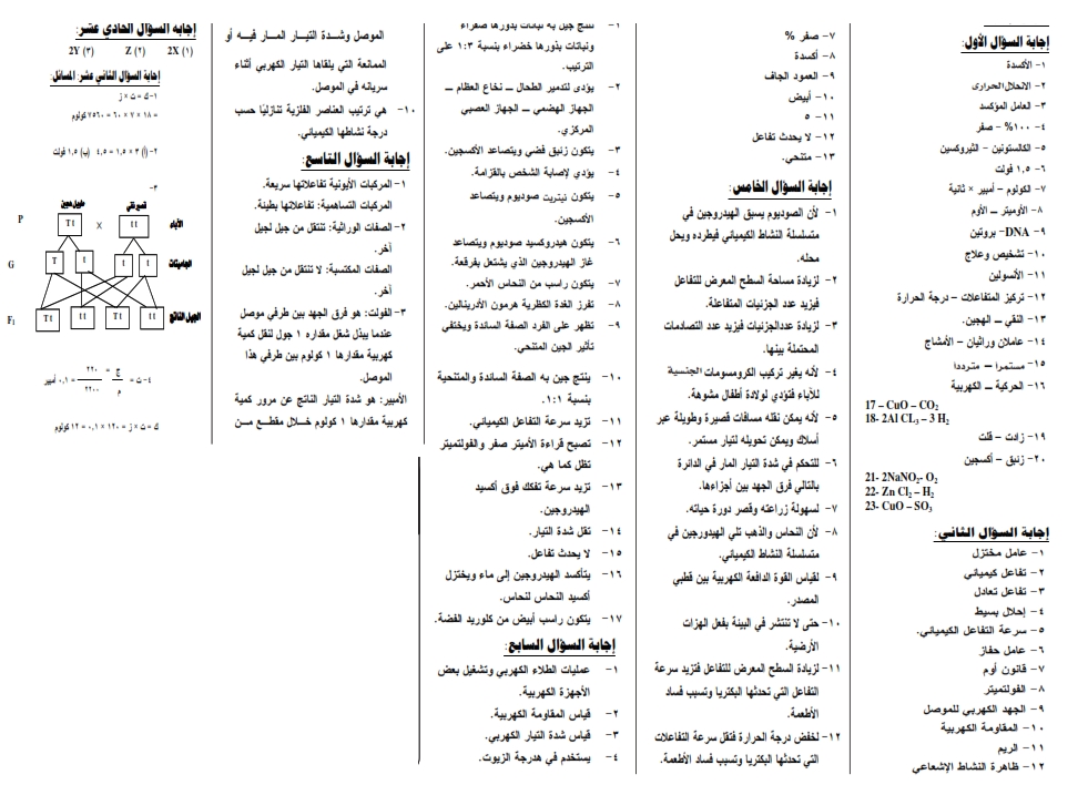 المختصر المفيد فى علوم الثالث الإعدادى ترم ثانى رابط 2013 4682