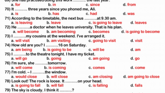 مراجعة أسئلة امتحان لغة انجليزية الصف الاول الثانوي ترم أول 