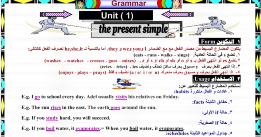 مذكرة قواعد ومهارات اللغة الانجليزية للصف الاول الثانوي ترم أول 2019 مستر محمد فوزي