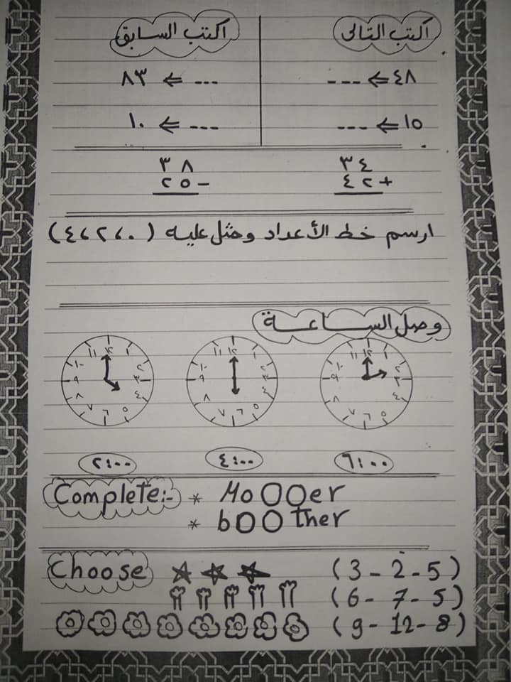 اختبارات تقويمية لمنهج متعدد التخصصات للصف الأول الابتدائى الترم الثانى 2021