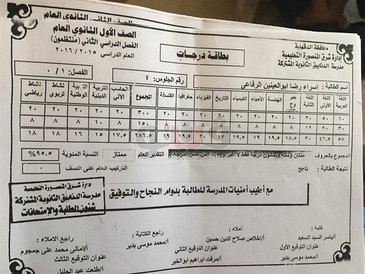 صدق اولا تصدق.. طالبة بالثانوية ابلغت عن واقعة غش فتم استبدال اسمها بالمحضر من شاهدة إلى متهمة ورسبت رغم تفوقها 95510