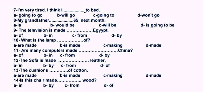 مراجعة اللغة الانجليزية للصف الأول الإعدادي ترم ثاني | اختيار من متعدد منهج ابريل الوحدة 9 و 10 A_iao_14