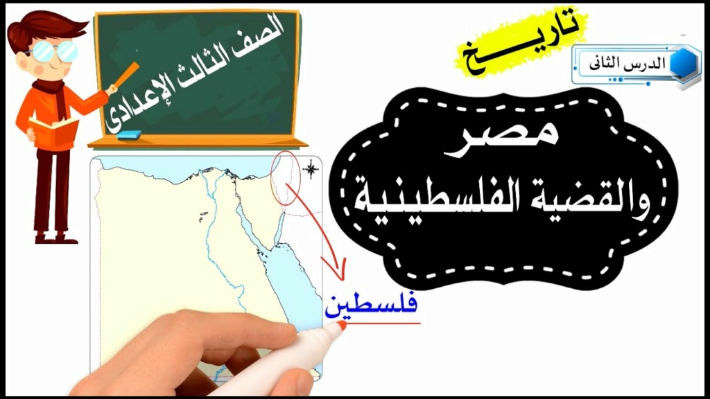 مراجعة دراسات الصف الثالث الإعدادى  ( تاريخ) الدرس_2.. مصر والقضية الفلسطينية Maxres29