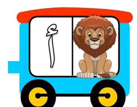 قطار الحروف الهجائية بطريقة مبسطة للأطفال صور ملونة