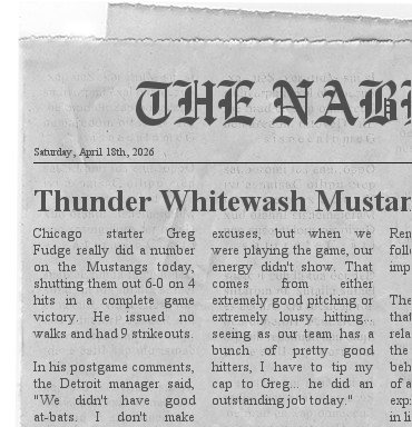 Thunder Whitewash Mustangs, Fudge Winner Newspa25