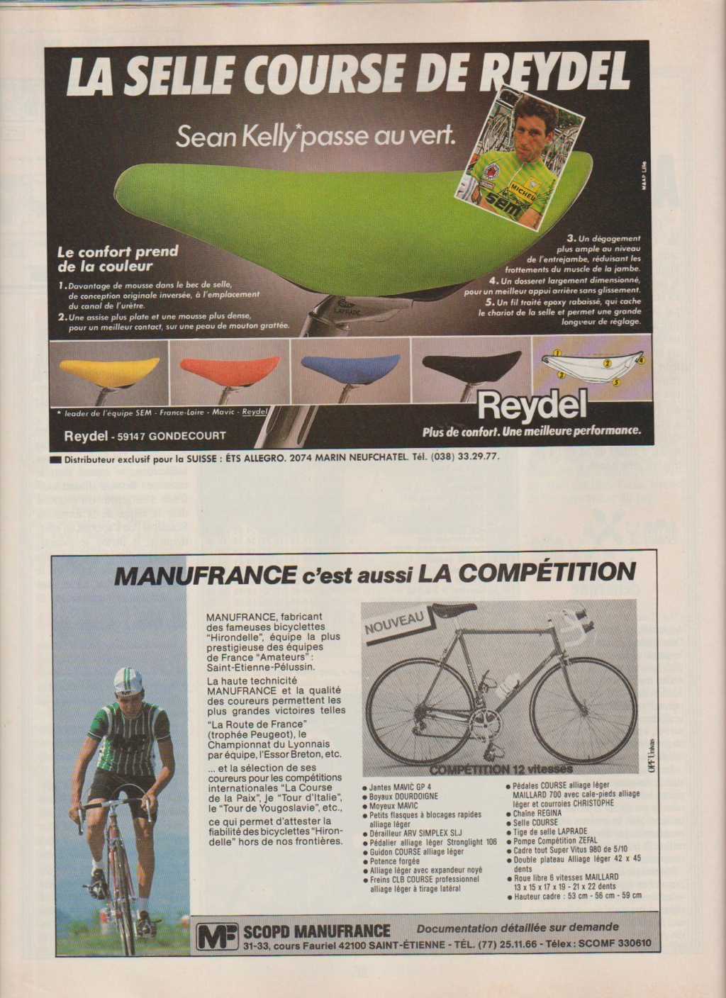 cycles manufrance selle reydel 1983 (pub) Numzor59