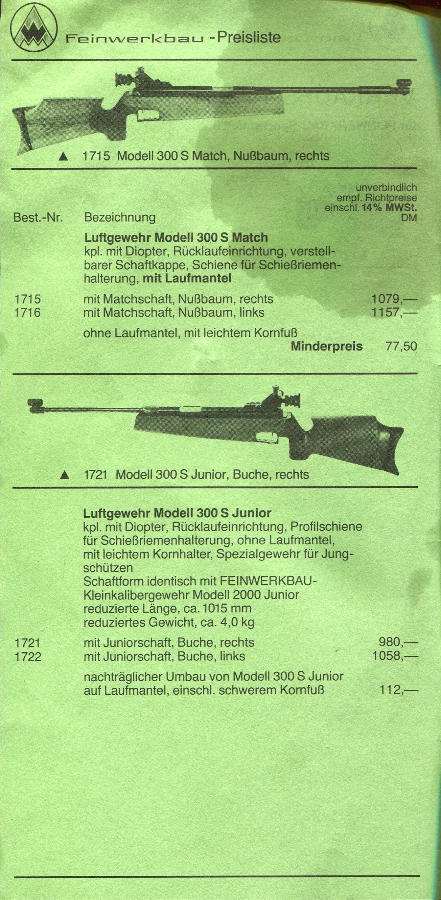 fein 300s - FEINWERKBAU 300S Kit MACCARI Lunette LUGER LR 8-32X44 Target Dot - Page 9 3195c010