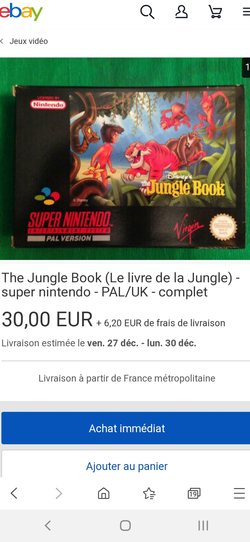 Différentes versions pour jeux SNES 20191210