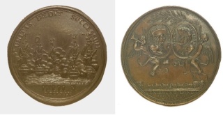 Jorge II, Shilling. 1745. “LIMA”. Londres. Plata peruana. MBC-/MBC Medal_13