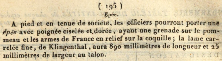 Le point sur les épées  de gendarmerie : épées d'officier 1819-110