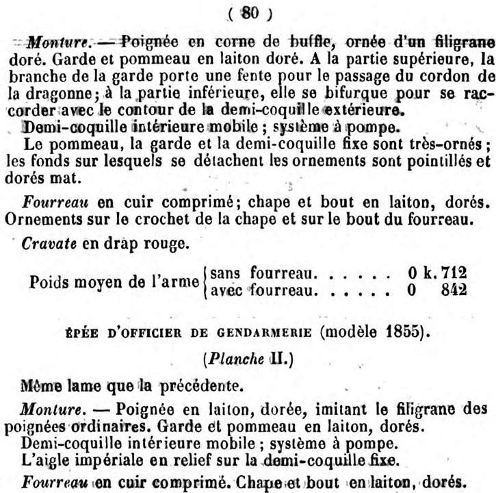 Le point sur les épées de gendarmerie : épées d'officier 1857-112