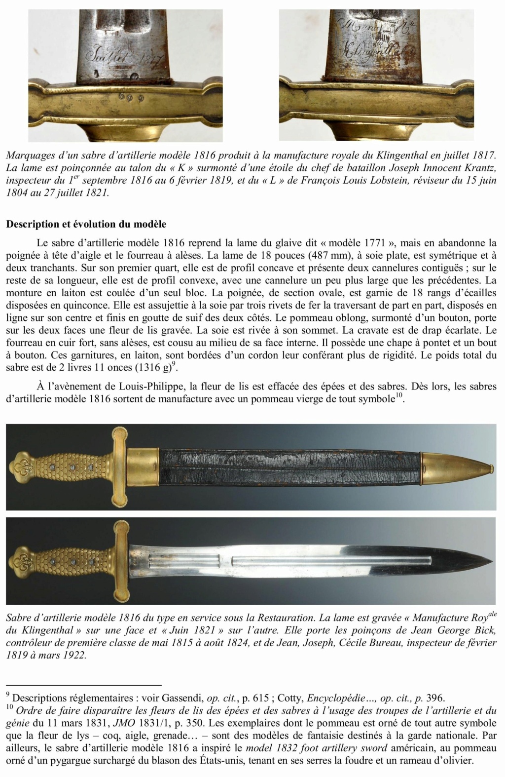 Le point sur le sabre d'artillerie modèle 1816 Art_1810