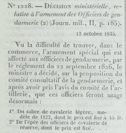 Le point sur les épées  de gendarmerie : épées d'officier Gend110