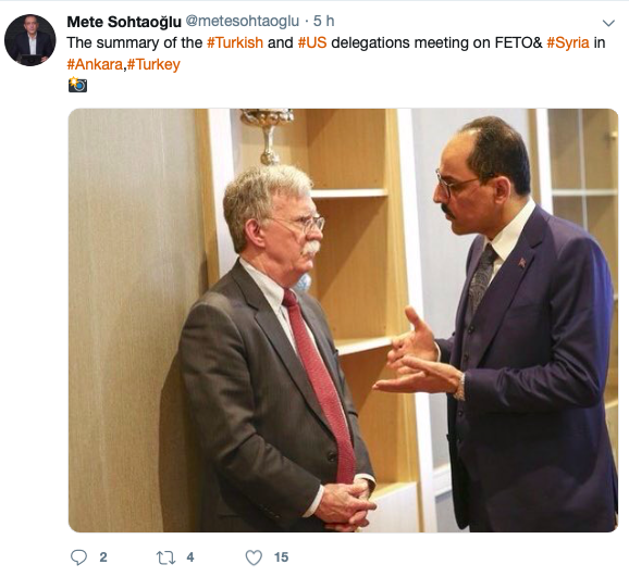 Erdogan odbio sastanak sa Boltonom: Nema zaštite za Kurde Slika136