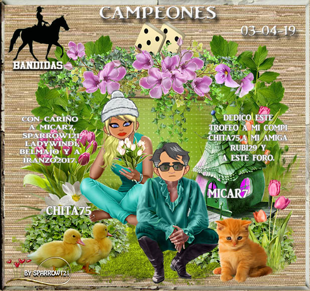03/04/2019 CAMPEONES: CHITA75 Y MICAR7 - SUBCAMPEONES: BELMAJO Y ENRIC311 Camp0310