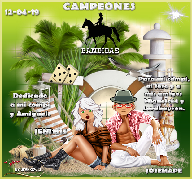 12/04/2019 CAMPEONES: JENI1515 Y JOSEMAPE - SUBCAMPEONES: LADYWIND1 Y ENRIQUE0011 Camp1211