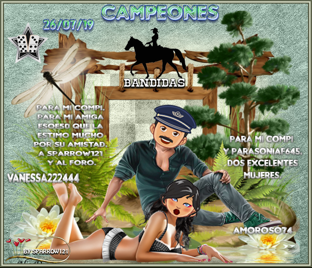 26/07/2019 CAMPEONES: VANESSA222444 Y AMOROSO74 - SUBCAMPEONES: BOMBONAZO33 Y FERNANDO1109232 Camp2612