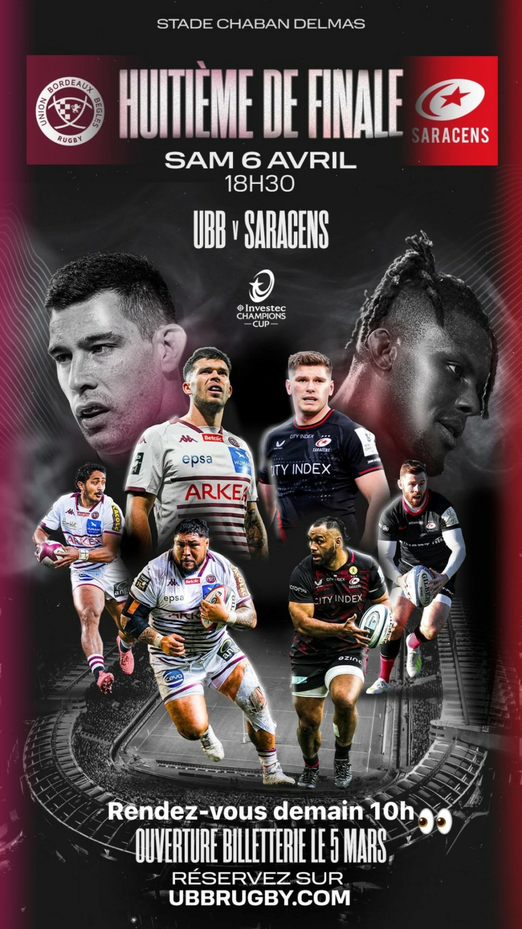 Champions Cup - 8ᵉ de finale UBB/SARACENS - Page 2 43104010