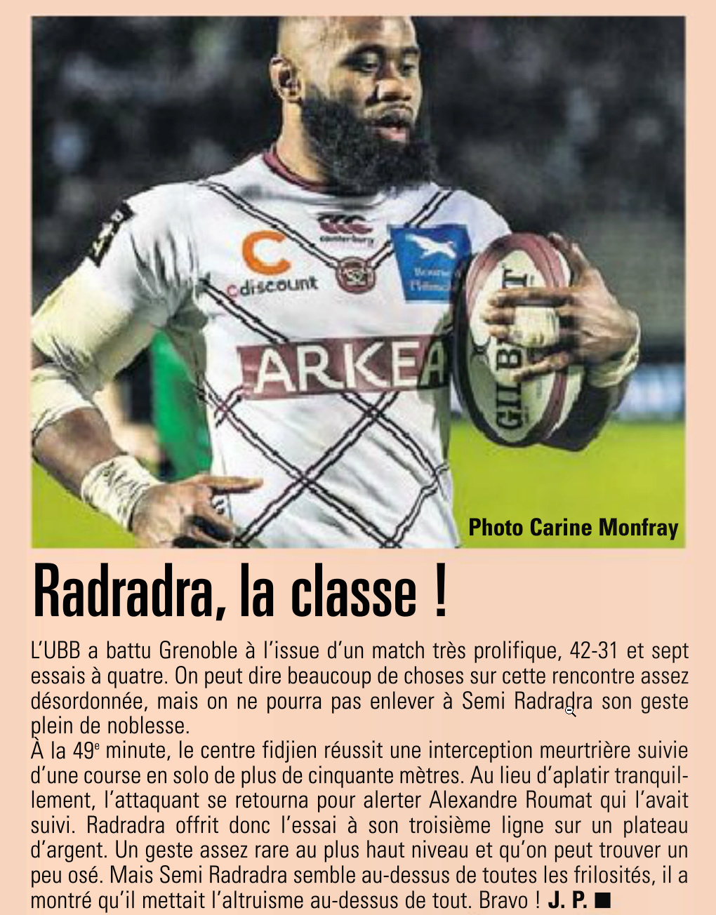  Top14 - 17ème journée : UBB / Grenoble - Page 4 Captur20