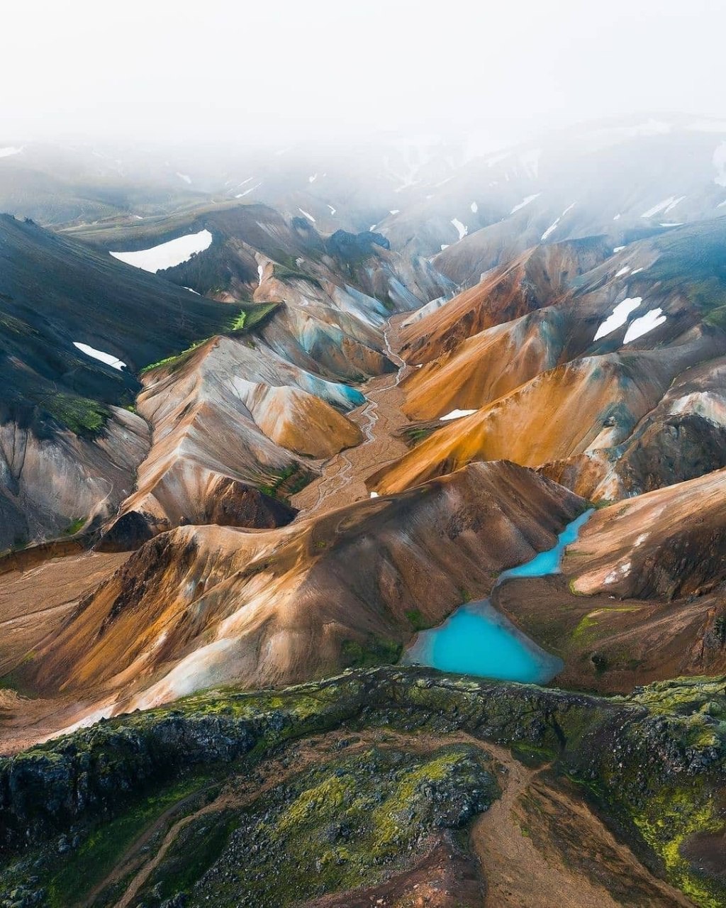 Исландия - Ландманналаугар - фантастический пейзаж на острове Исландия Phot1771