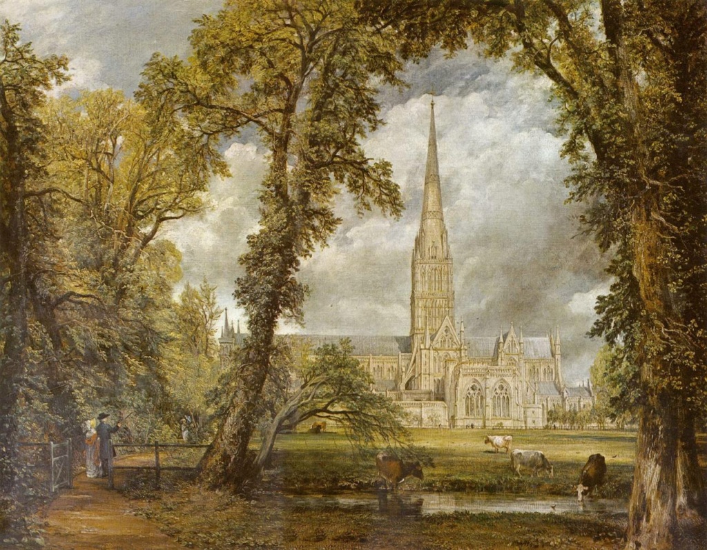 История картины: Джон Констебл Вид на собор в Солсбери из епископского сада. 1823 год Phot7411