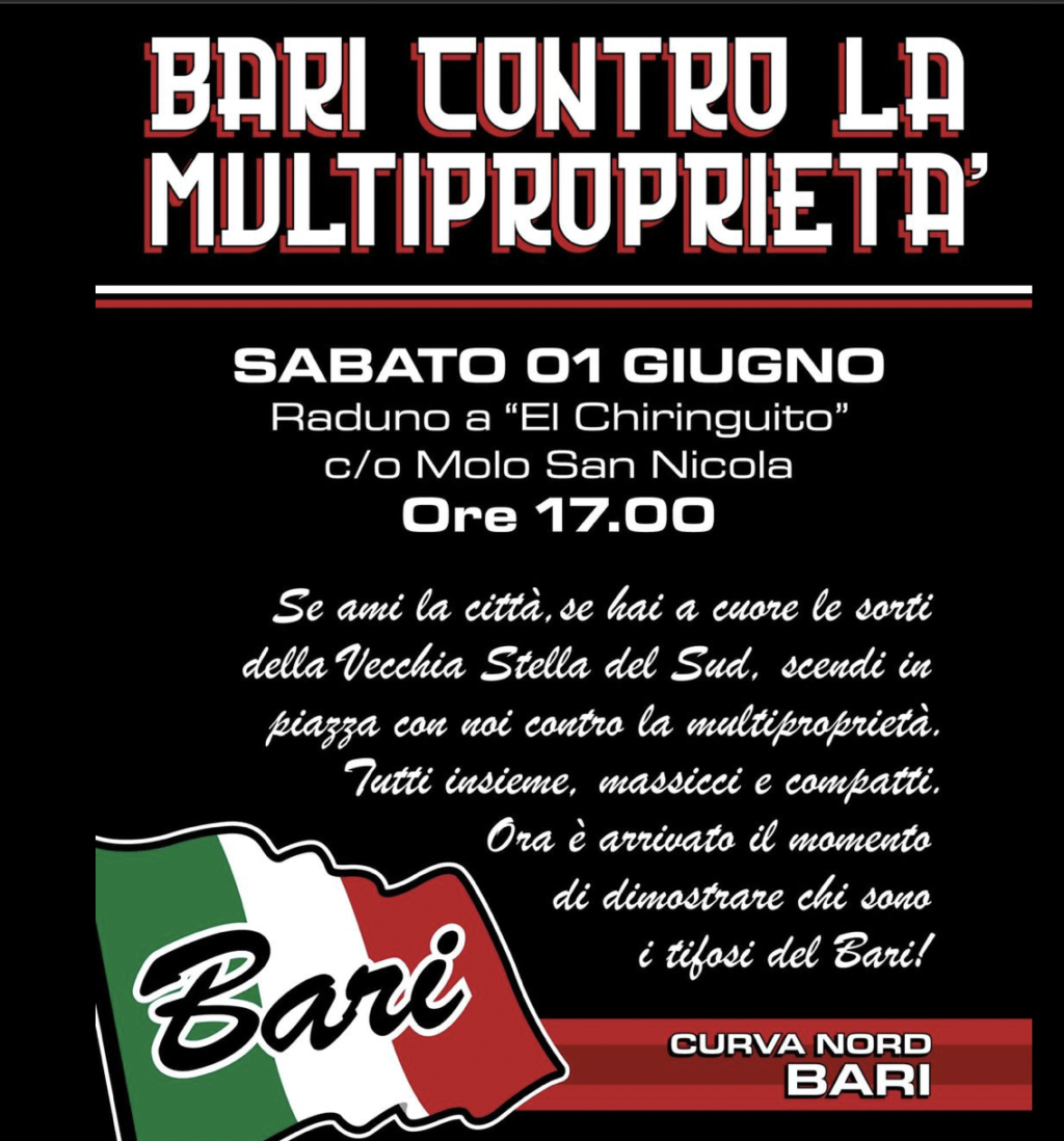 SABATO 1 GIUGNO 2024 BARI CONTRO LA MULTIPROPRIETA' Scher437