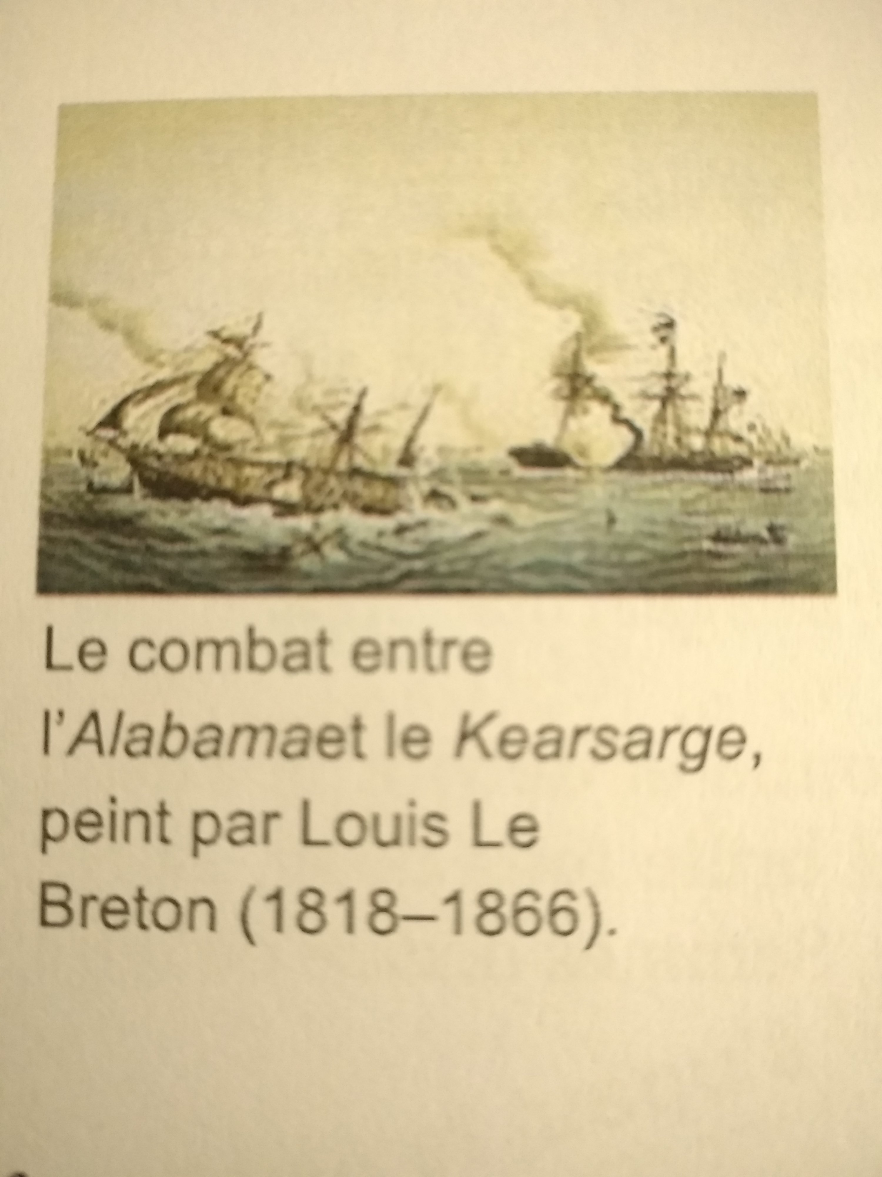 Duel entre le CSS ALABAMA et le USS KEARSAGE au large de CHERBOURG  19 JUIN 1864 Img_2029