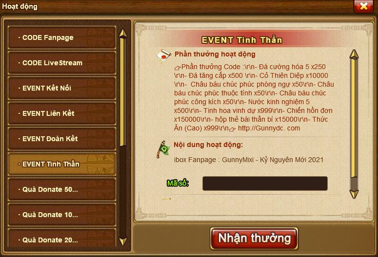 EVENT Tinh Thần : GunnyDC Gunnyprivate 360 25/04/2021 17569510