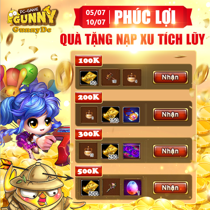 PHÚC LỢI NẠP XU TÍCH LŨY (05/07 - 10/07)】GUNNYDC 20605810