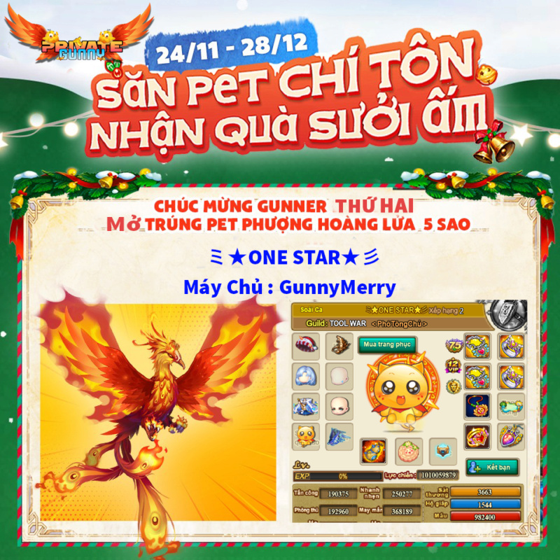 GG xin được chúc mừng Gunner ミ★ONE STAR★彡 đến từ Thành Phố 【 Hà Nội 】 đã thu phục được PET Phượng Hoàng Lửa 5⭐ Aaone_10