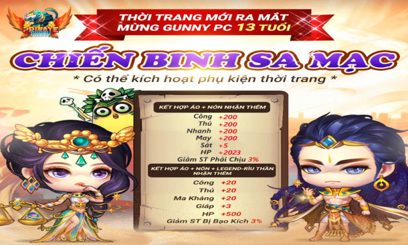 【HOÀN TẤT BẢO TRÌ MÁY CHỦ GUNNY55: THỨ BẢY 18/03/2023】Ra Mắt Bộ Thời Trang Chiến Binh Sa Mạc Ga200210