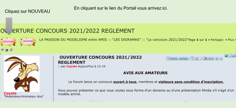 OUVERTURE CONCOURS 2021/2022 REGLEMENT A109