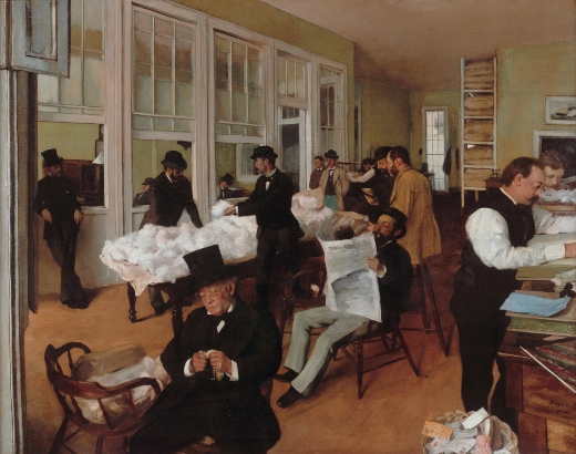  “Oficina del algodón en Nueva Orleans”  Edgar Degas.  Degas10