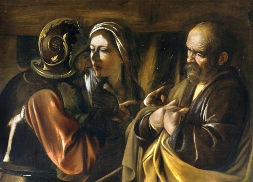 La negación de San Pedro de Caravaggio Denial11